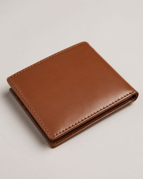 GROOTE-Wallets-Leather Bifold Wallet With Coin Pocket- Ted Baker Romania