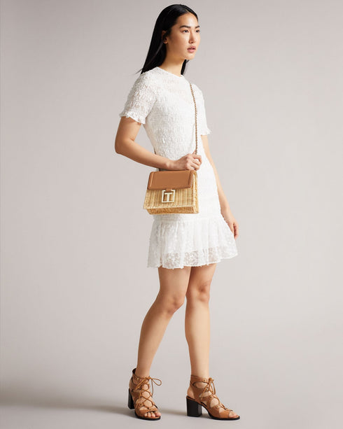 JAYRINA-Bags-T Detail Basket Weave Cross Body- Ted Baker Romania