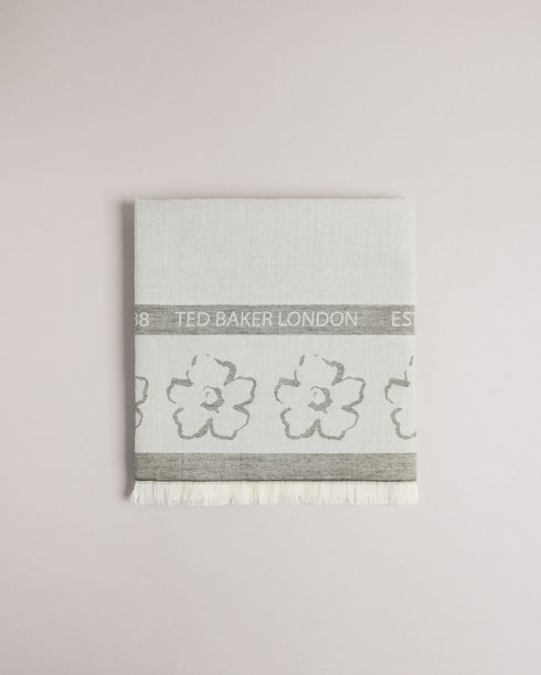 KEMILY-Scarves-Elevate your wardrobe with KEMILY. Our signature magnolia motif brightens up this floaty scarf and will add a sleek accent to your everyday looks. Ted Baker accessories collection Square scarf Magnolia print Fringed edge Dimensions: 90cm x 90cm- Ted Baker Romania