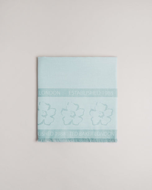 KEMILY-Scarves-Elevate your wardrobe with KEMILY. Our signature magnolia motif brightens up this floaty scarf and will add a sleek accent to your everyday looks. Ted Baker accessories collection Square scarf Magnolia print Fringed edge Dimensions: 90cm x 90cm- Ted Baker Romania