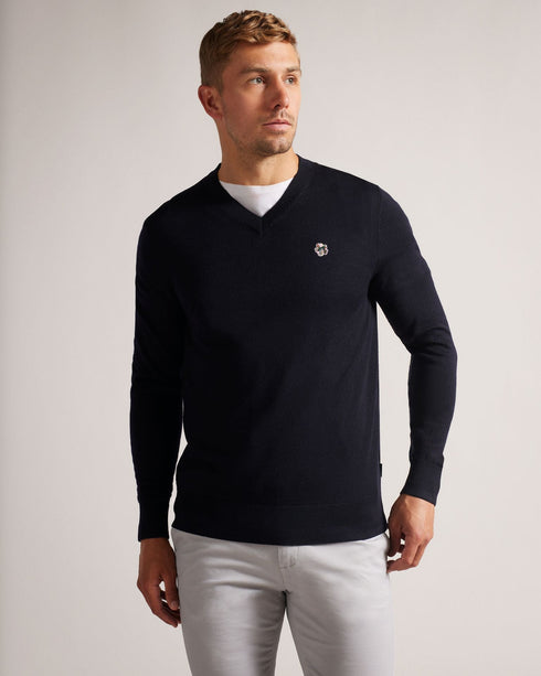 KENTON-Knitwear-LS Core V Neck- Ted Baker Romania