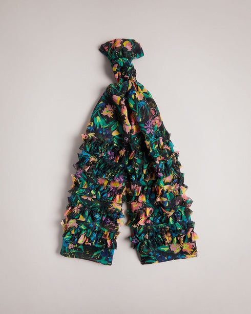 LIYANA-Scarves-Flirty Texture Floral Scarf- Ted Baker Romania