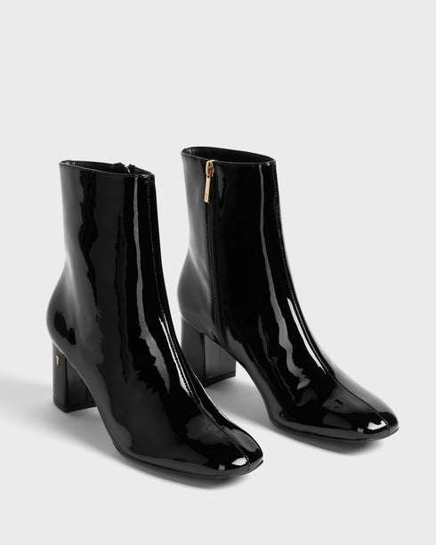 NYOMIE-Boots-Patent Block Heel Ankle Boot- Ted Baker Romania