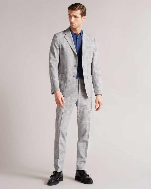 PRYDEN-Trousers-Slim Fit Check Trousers- Ted Baker Romania