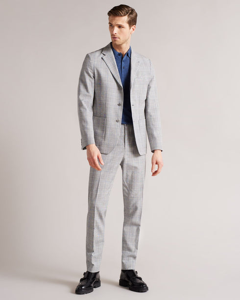 PRYDEN-Trousers-Slim Fit Check Trousers- Ted Baker Romania