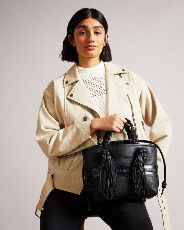 SAFFYA-Bags-Branded Tassel Detail Mini Tote- Ted Baker Romania