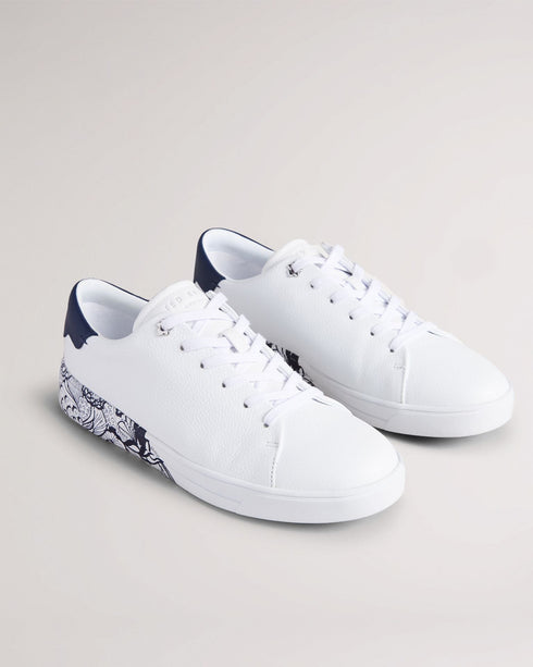 VEMMY-Sneakers-Stand out from the crowd with VEMMY. A durable leather upper is complemented by its retro-inspired swirl print sole. Don't mind if we do. Leather trainers Retro Swirl printed sole Lace up Contrast heel Rounded toe Magnolia eyelets Comes in Ted Baker branded packaging- Ted Baker Romania